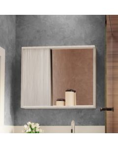 Armario para Banheiro Espelheira Unik Detalhe em Mdf 60,3cm Maple