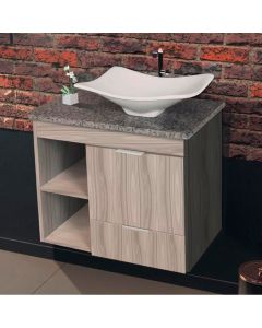 Gabinete Toucador para Banheiro Ocre Tampo em Granito 64cm Maple