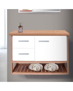 Gabinete Toucador para Banheiro Pretty 84cm sem Cuba Branco