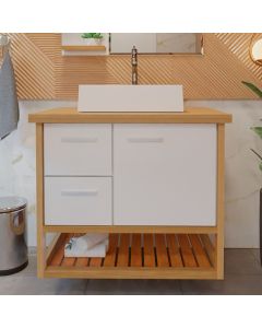 Gabinete Toucador para Banheiro Pretty 69,5cm com Cuba Torino Branco